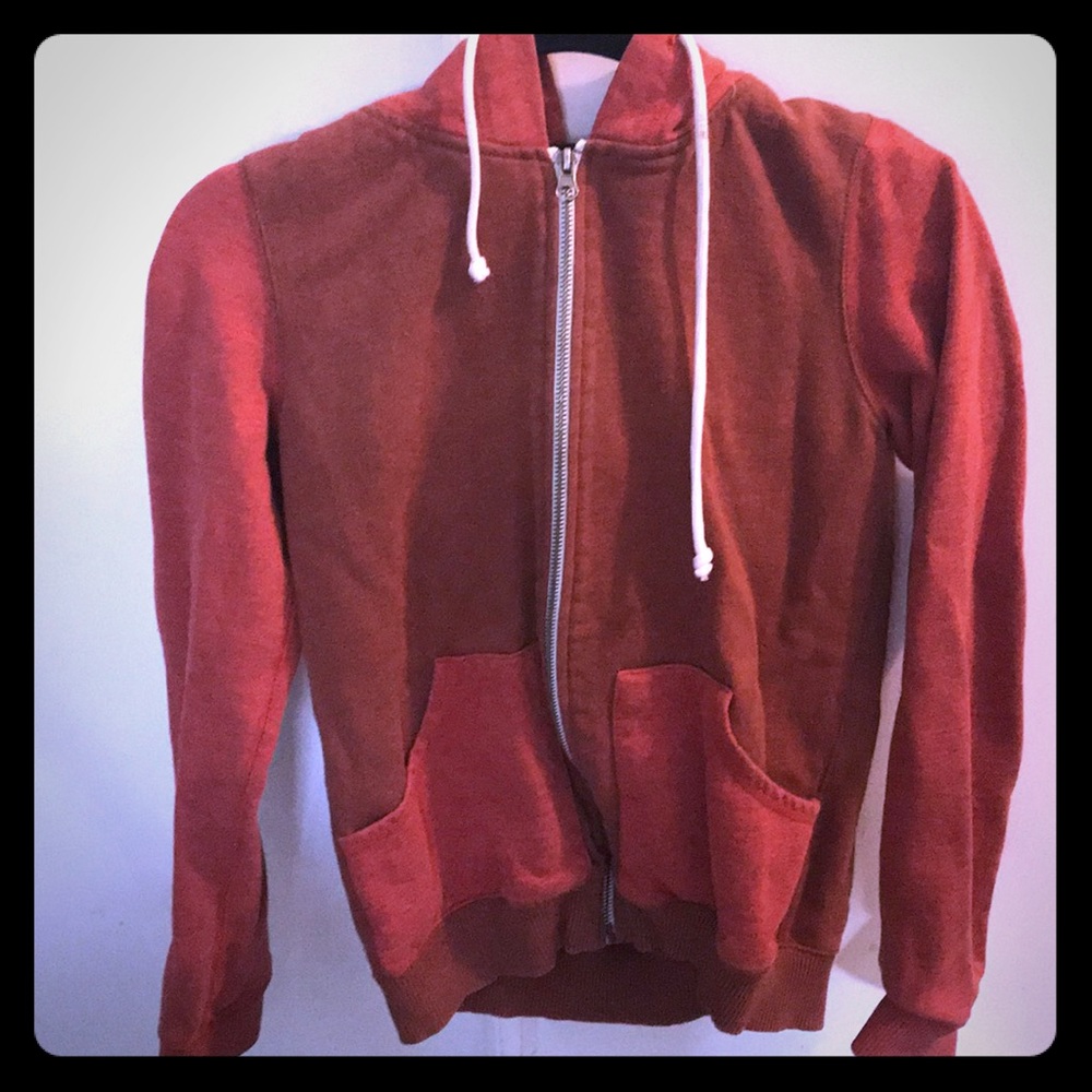 Orange / Brown BDG urban outfitters zip up hoody